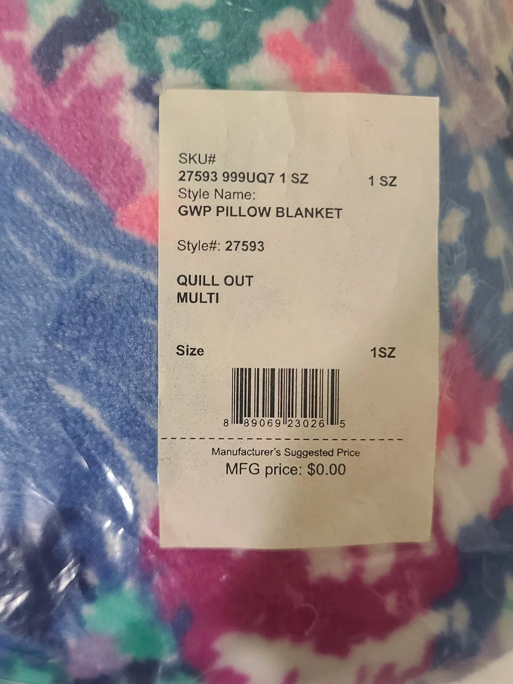 NIP Lilly Pulitzer Paradise Bound Travel Blanket Roll Up Fleece Throw New